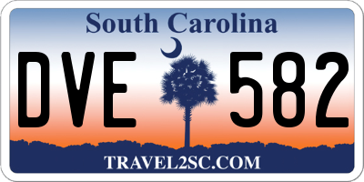 SC license plate DVE582