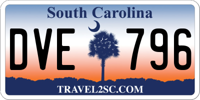 SC license plate DVE796