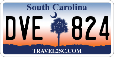 SC license plate DVE824