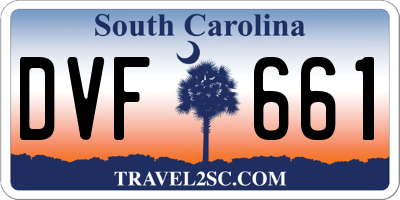 SC license plate DVF661