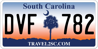 SC license plate DVF782