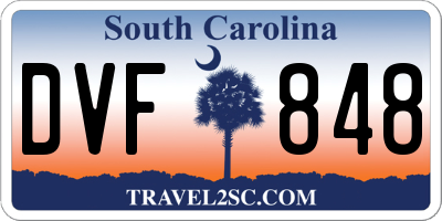 SC license plate DVF848