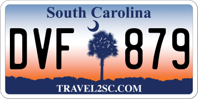 SC license plate DVF879