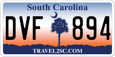 SC license plate DVF894