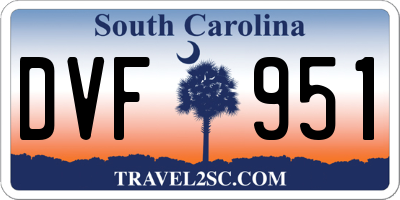 SC license plate DVF951