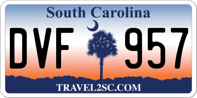 SC license plate DVF957