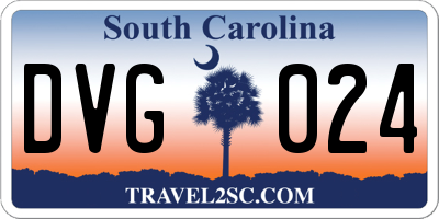 SC license plate DVG024
