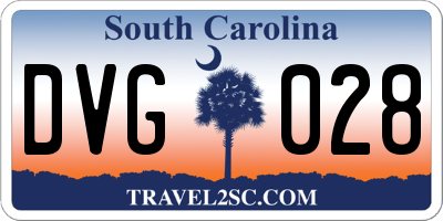 SC license plate DVG028