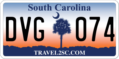 SC license plate DVG074