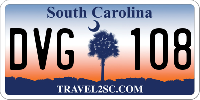 SC license plate DVG108