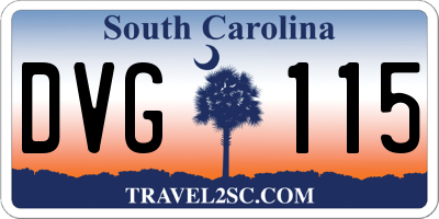SC license plate DVG115