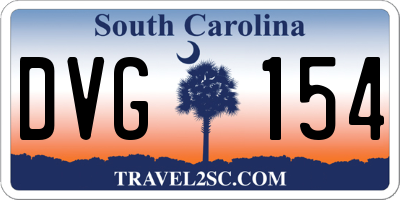 SC license plate DVG154