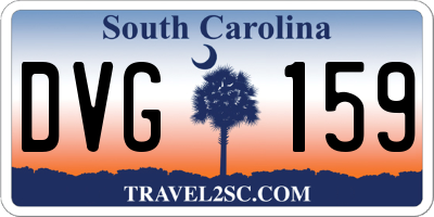SC license plate DVG159