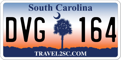 SC license plate DVG164