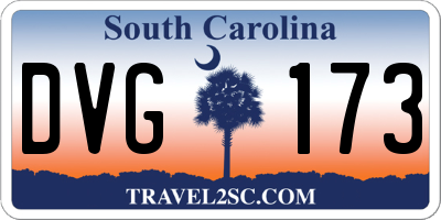 SC license plate DVG173