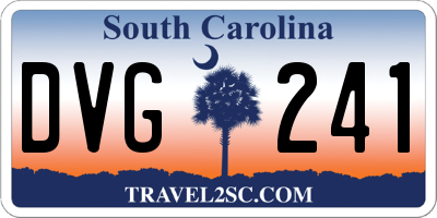 SC license plate DVG241