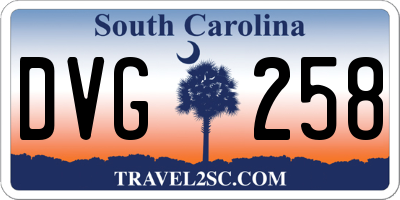 SC license plate DVG258
