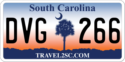 SC license plate DVG266