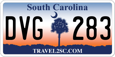 SC license plate DVG283