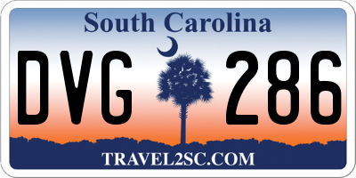 SC license plate DVG286
