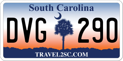 SC license plate DVG290