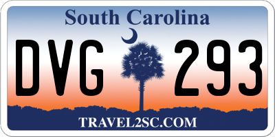 SC license plate DVG293