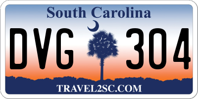SC license plate DVG304