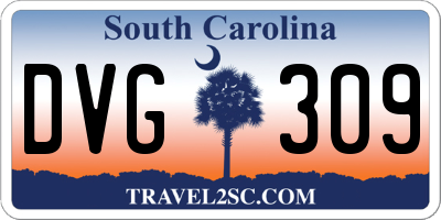 SC license plate DVG309