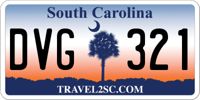 SC license plate DVG321