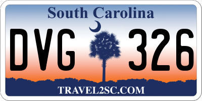 SC license plate DVG326