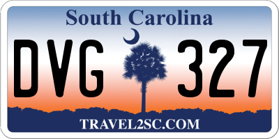 SC license plate DVG327