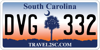 SC license plate DVG332