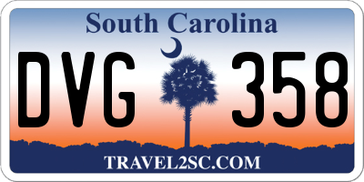 SC license plate DVG358
