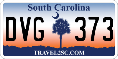 SC license plate DVG373