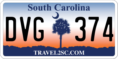SC license plate DVG374