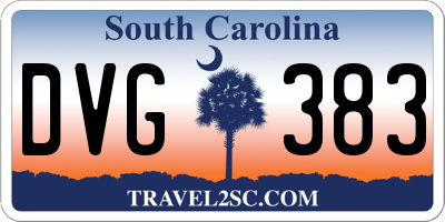 SC license plate DVG383