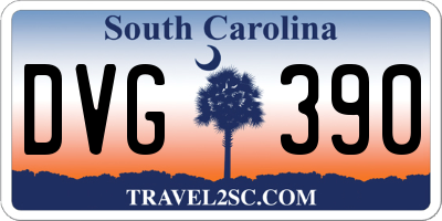 SC license plate DVG390