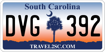 SC license plate DVG392