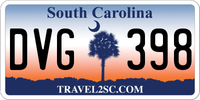SC license plate DVG398