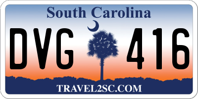 SC license plate DVG416