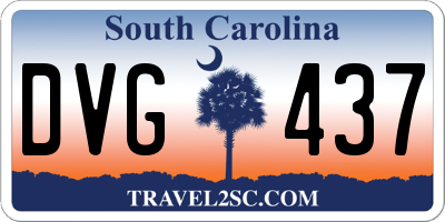 SC license plate DVG437