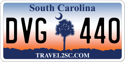 SC license plate DVG440