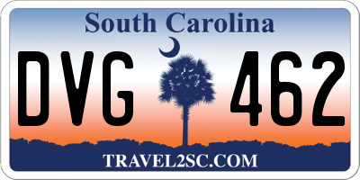 SC license plate DVG462