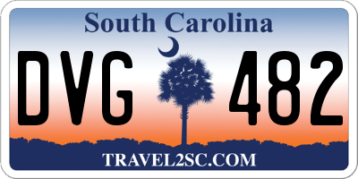SC license plate DVG482