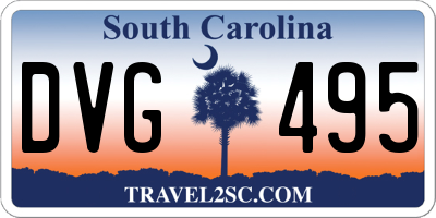 SC license plate DVG495