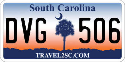 SC license plate DVG506