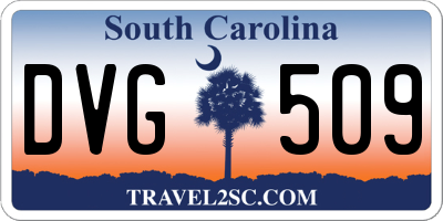 SC license plate DVG509
