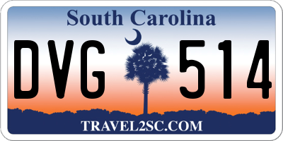 SC license plate DVG514