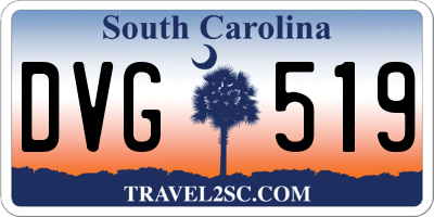 SC license plate DVG519