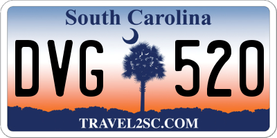 SC license plate DVG520